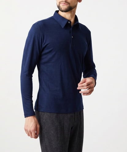 MNKCG69290 MICHEL KLEIN HOMME 《日本製》スムースポロシャツカットソー