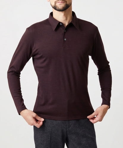 MNKCG69290 MICHEL KLEIN HOMME 《日本製》スムースポロシャツカットソー