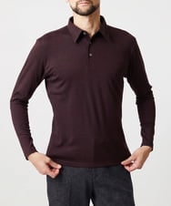 MNKCG69290 MICHEL KLEIN HOMME(ミッシェルクラン オム) 《日本製》スムースポロシャツカットソー パープル