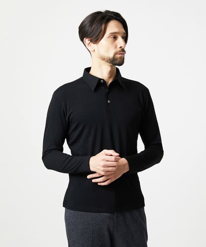 MNKCG69290 MICHEL KLEIN HOMME 《日本製》スムースポロシャツカットソー
