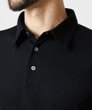 MNKCG69290 MICHEL KLEIN HOMME(ミッシェルクラン オム) 《日本製》スムースポロシャツカットソー ブラック