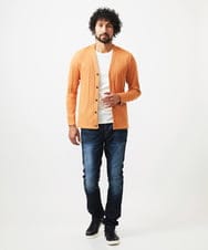 MNKGC32270 MICHEL KLEIN HOMME(ミッシェルクラン オム) プリーツYカーディガン オレンジ