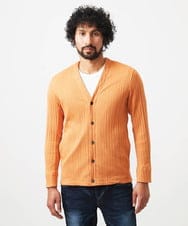 MNKGC32270 MICHEL KLEIN HOMME(ミッシェルクラン オム) プリーツYカーディガン オレンジ