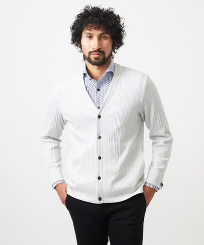 MNKGC32270 MICHEL KLEIN HOMME プリーツYカーディガン