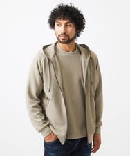 MNKGC58300 MICHEL KLEIN HOMME(ミッシェルクラン オム) 【セットアップ】ダブルフェイスZIPパーカー ベージュ