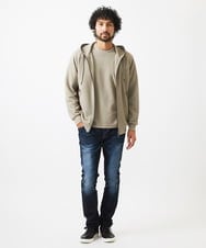 MNKGC58300 MICHEL KLEIN HOMME(ミッシェルクラン オム) 【セットアップ】ダブルフェイスZIPパーカー ベージュ