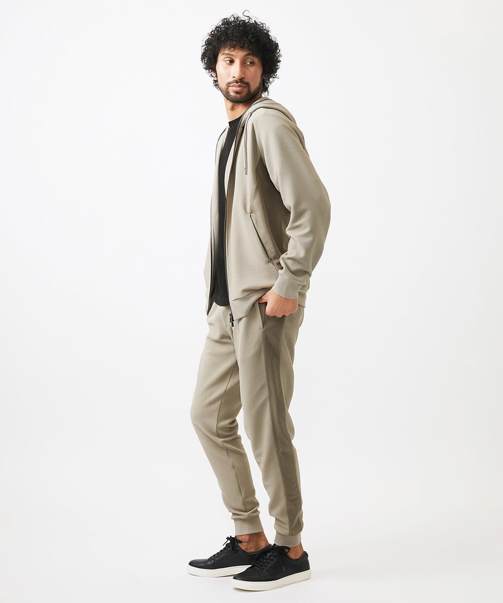 MNKGC58300 MICHEL KLEIN HOMME(ミッシェルクラン オム) 【セットアップ】ダブルフェイスZIPパーカー ベージュ