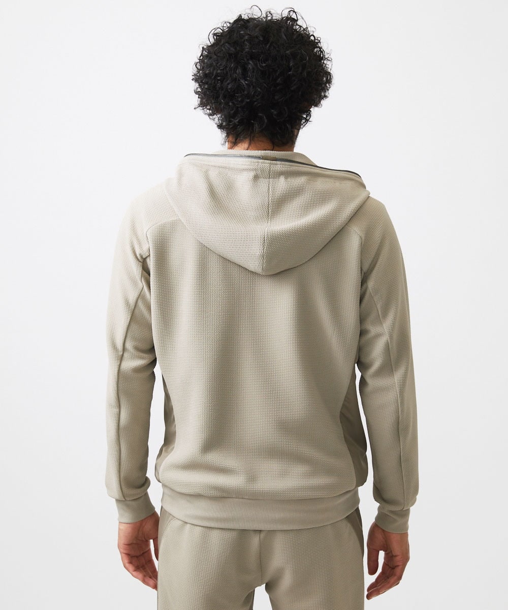 MNKGC58300 MICHEL KLEIN HOMME(ミッシェルクラン オム) 【セットアップ】ダブルフェイスZIPパーカー ベージュ
