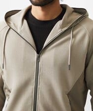 MNKGC58300 MICHEL KLEIN HOMME(ミッシェルクラン オム) 【セットアップ】ダブルフェイスZIPパーカー ベージュ