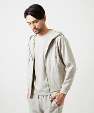 MNKGF58330 MICHEL KLEIN HOMME(ミッシェルクラン オム) 【セットアップ】ジャカードジップアップパーカー ベージュ