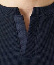 MNKGF64150 MICHEL KLEIN HOMME(ミッシェルクラン オム) 《日本製》キーネック半袖カットソー ネイビー