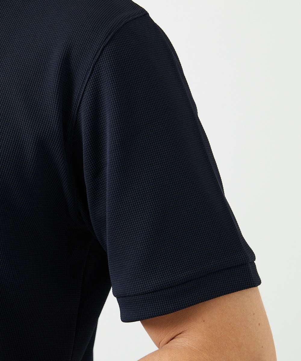 MNKGF64150 MICHEL KLEIN HOMME(ミッシェルクラン オム) 《日本製》キーネック半袖カットソー ネイビー