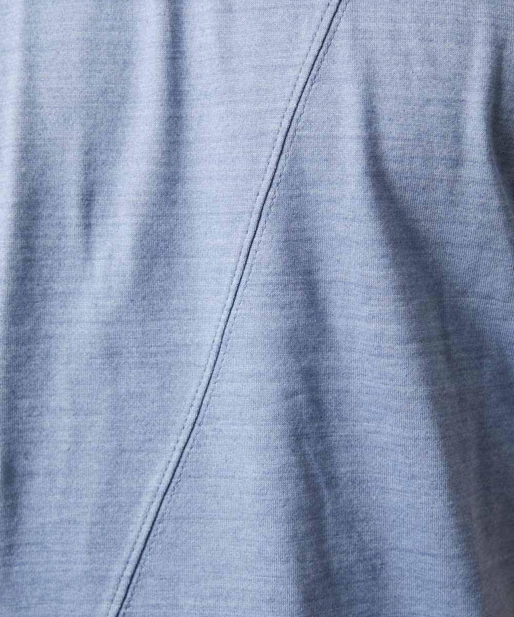 MNKGF71150 MICHEL KLEIN HOMME(ミッシェルクラン オム) 切り替えクルーネック半袖カットソー ライトブルー