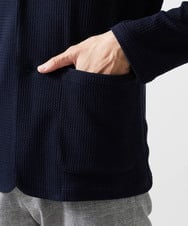 MNKGF73300 MICHEL KLEIN HOMME(ミッシェルクラン オム) ショールカラーウェーブカーディガン ネイビー