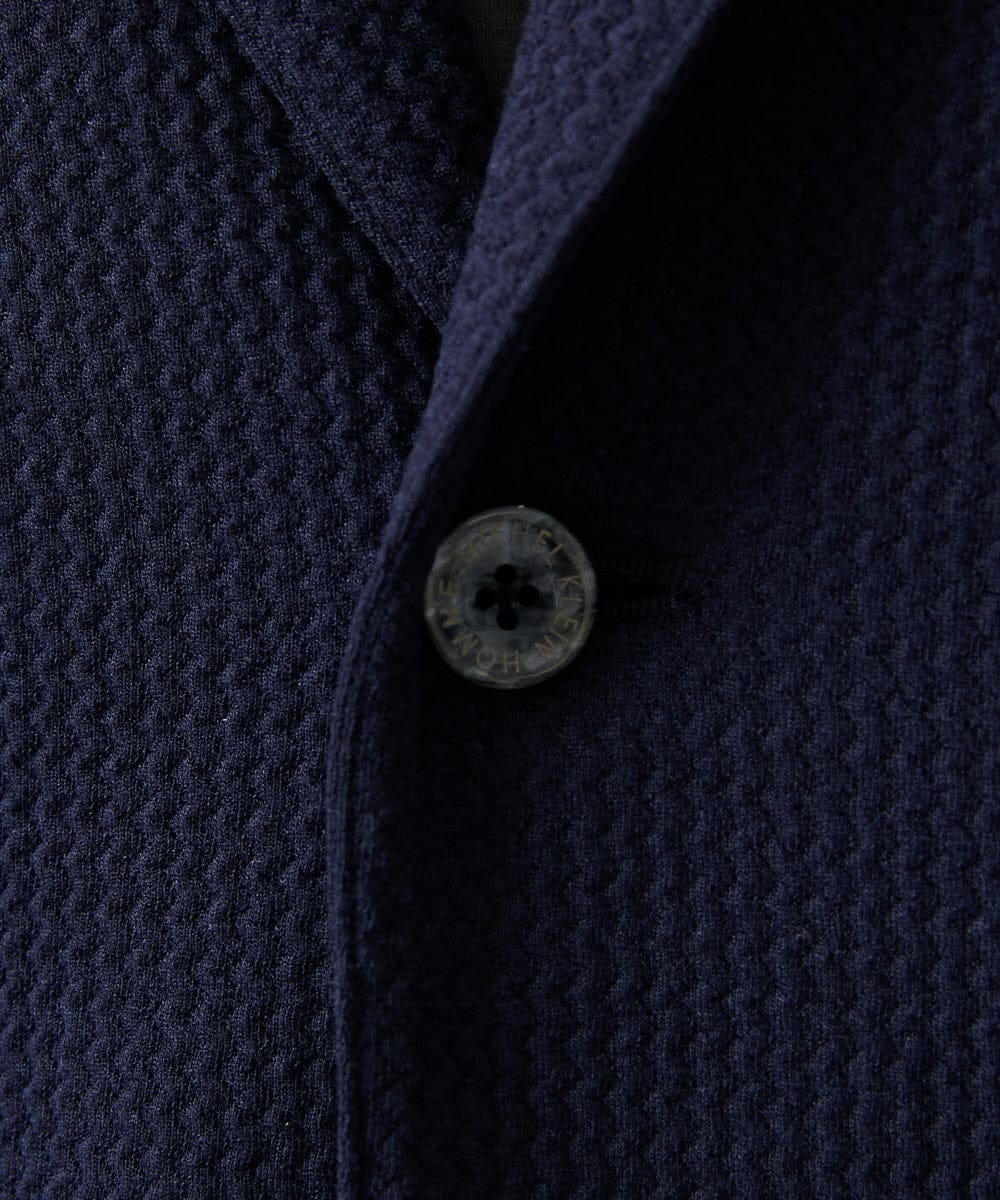 MNKGF73300 MICHEL KLEIN HOMME(ミッシェルクラン オム) ショールカラーウェーブカーディガン ネイビー
