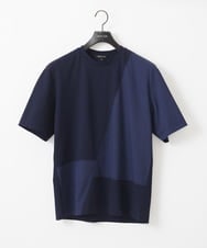MNKJC63150 MICHEL KLEIN HOMME(ミッシェルクラン オム) 【セットアップ】切り替えクルーネック半袖カットソー ネイビー