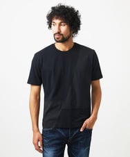 MNKJC63150 MICHEL KLEIN HOMME(ミッシェルクラン オム) 【セットアップ】切り替えクルーネック半袖カットソー ブラック