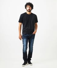 MNKJC63150 MICHEL KLEIN HOMME(ミッシェルクラン オム) 【セットアップ】切り替えクルーネック半袖カットソー ブラック