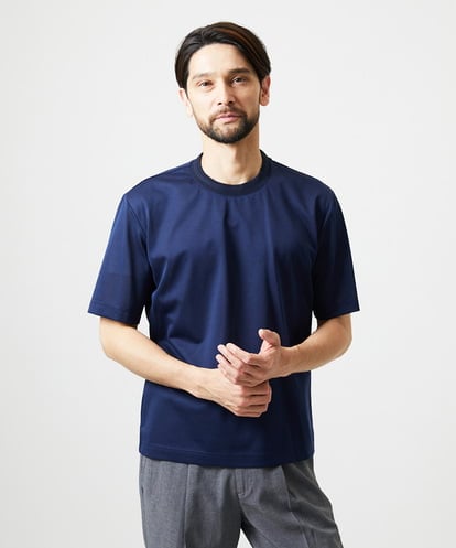 MNKJD63170 MICHEL KLEIN HOMME 【セットアップ】ジャージークルーネック半袖カットソー