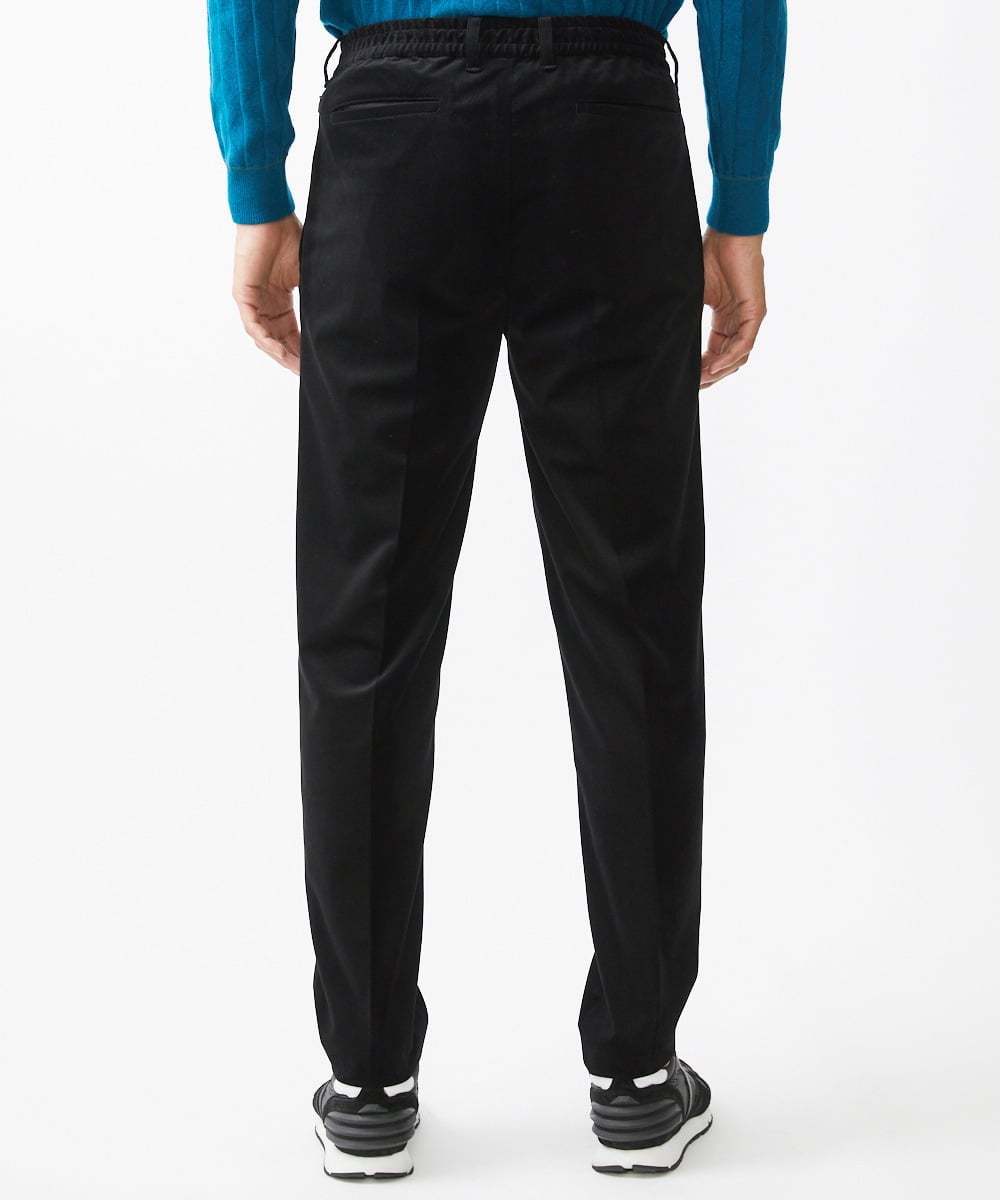 MNLAA56230 MICHEL KLEIN HOMME(ミッシェルクラン オム) トリコットベロアイージースラックスパンツ セットアップ ブラック