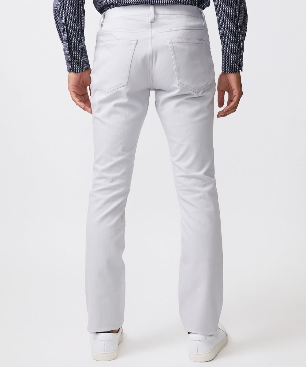 MNLAD50170 MICHEL KLEIN HOMME(ミッシェルクラン オム) 【撥水】プレビアシャンブレー5ポケットパンツ ライトグレー