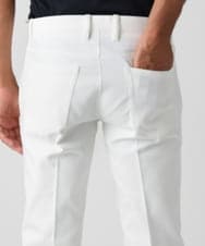 MNLAD61230 MICHEL KLEIN HOMME(ミッシェルクラン オム) 【撥水】プレビアへリンボンスラックスパンツ ホワイト