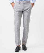 MNLAD61230 MICHEL KLEIN HOMME(ミッシェルクラン オム) 【撥水】プレビアへリンボンスラックスパンツ ライトグレー