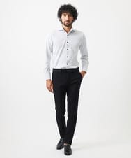 MNLAD61230 MICHEL KLEIN HOMME(ミッシェルクラン オム) 【撥水】プレビアへリンボンスラックスパンツ ブラック