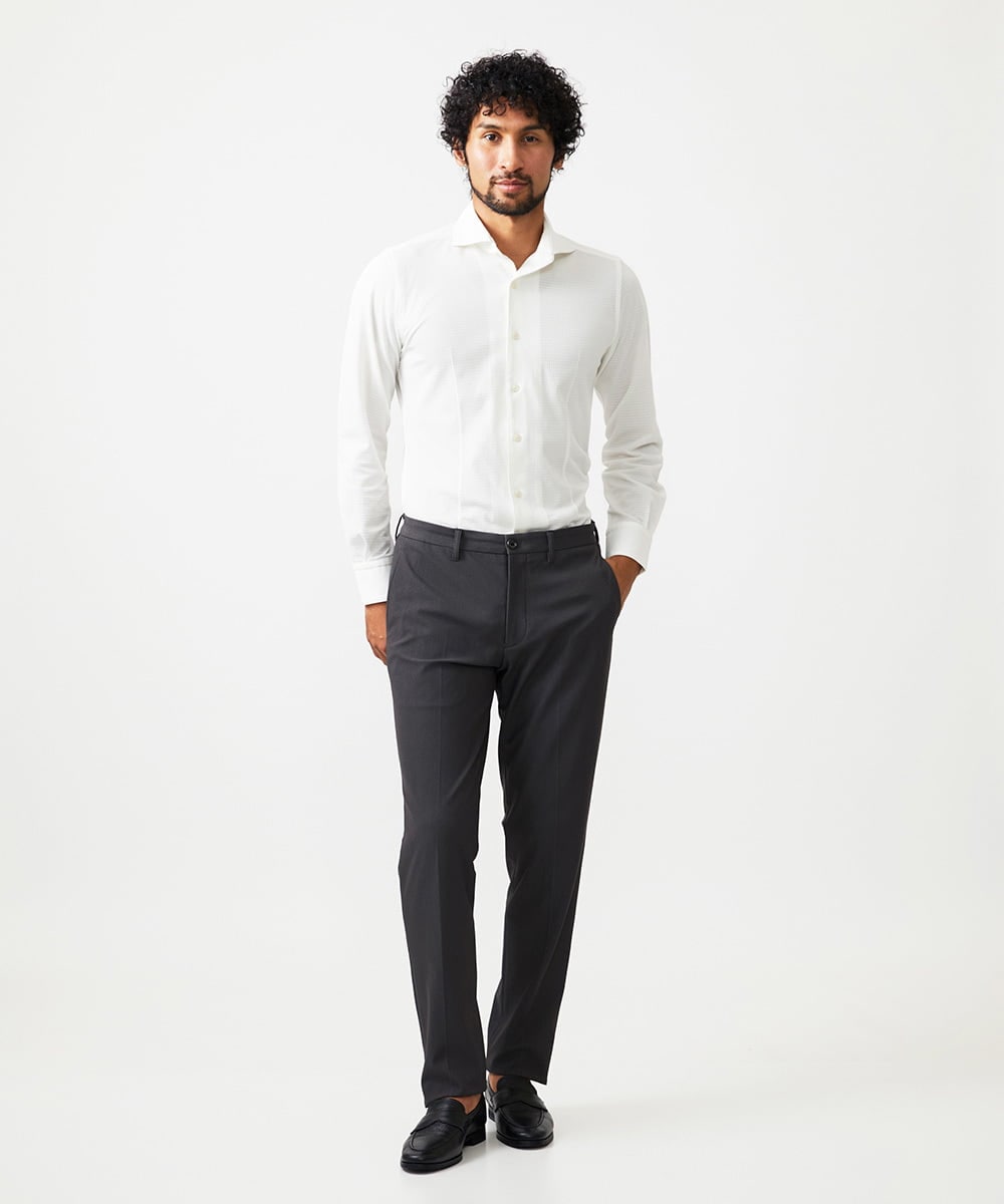 MNLAF03200 MICHEL KLEIN HOMME(ミッシェルクラン オム) 【セットアップ】スラックスパンツ グレー