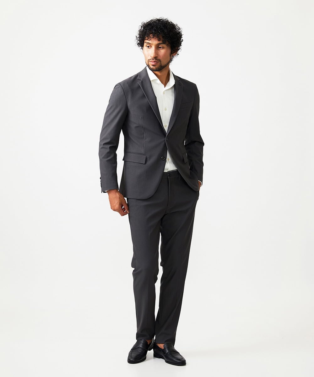 MNLAF03200 MICHEL KLEIN HOMME(ミッシェルクラン オム) 【セットアップ】スラックスパンツ グレー