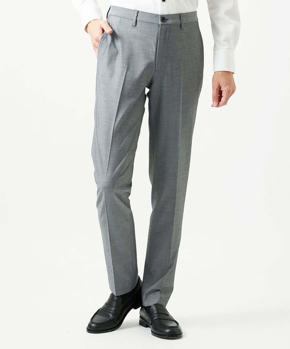 MNLAG03230 MICHEL KLEIN HOMME(ミッシェルクラン オム) 【セットアップ】オックスストレッチスラックスパンツ グレー