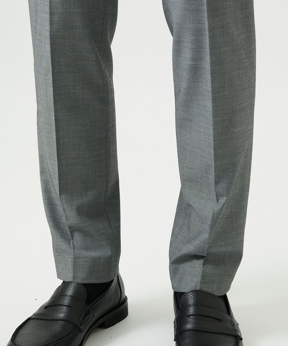 MNLAG03230 MICHEL KLEIN HOMME(ミッシェルクラン オム) 【セットアップ】オックスストレッチスラックスパンツ グレー