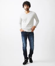 MNLAI26330 MICHEL KLEIN HOMME(ミッシェルクラン オム) 《日本製》ブルーオーシャンデニムパンツ ネイビー