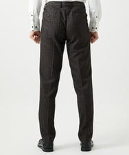 MNLAI53270 MICHEL KLEIN HOMME(ミッシェルクラン オム) 【セットアップ】ストライプ柄ウールコットンスラックスパンツ ブラウン