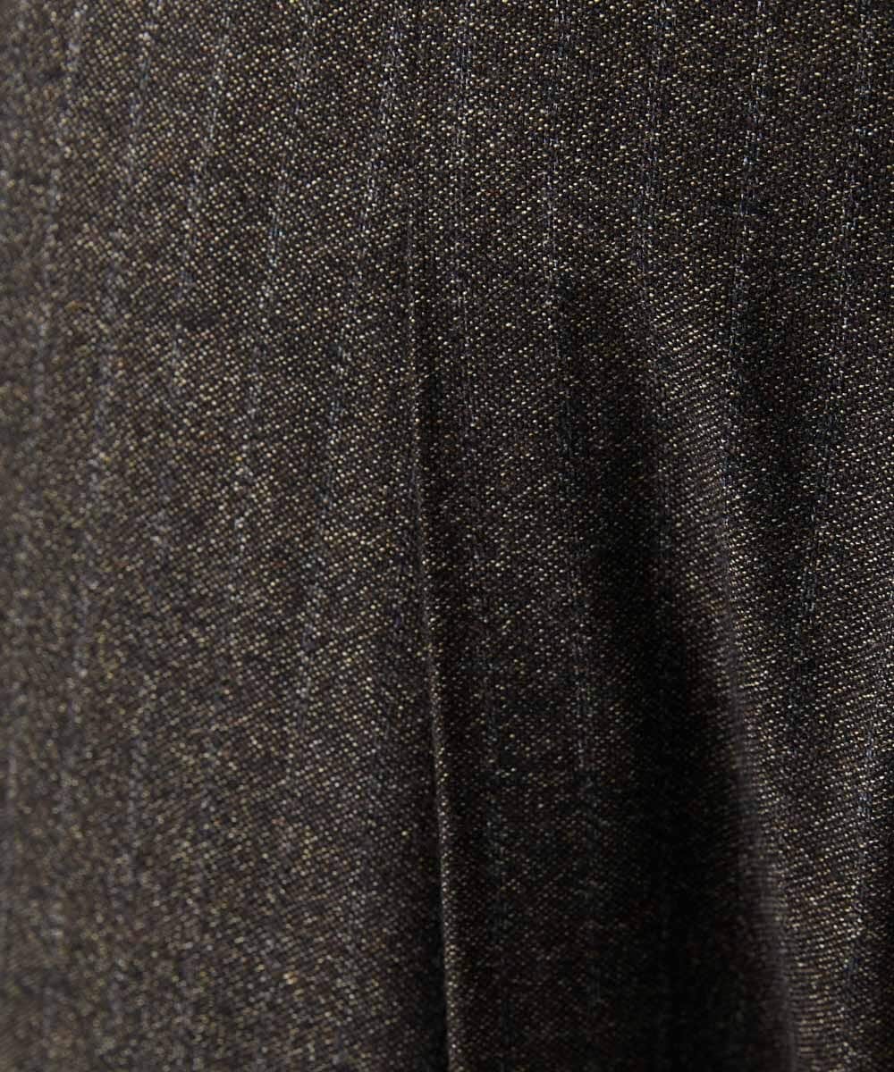 MNLAI53270 MICHEL KLEIN HOMME(ミッシェルクラン オム) 【セットアップ】ストライプ柄ウールコットンスラックスパンツ ブラウン