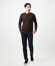 MNLAI55210 MICHEL KLEIN HOMME(ミッシェルクラン オム) 【撥水】プレビアシャンブレースラックスパンツ ネイビー