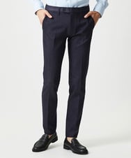 MNLAI55210 MICHEL KLEIN HOMME(ミッシェルクラン オム) 【撥水】プレビアシャンブレースラックスパンツ ネイビー