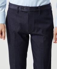 MNLAI55210 MICHEL KLEIN HOMME(ミッシェルクラン オム) 【撥水】プレビアシャンブレースラックスパンツ ネイビー