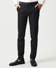 MNLAI55210 MICHEL KLEIN HOMME(ミッシェルクラン オム) 【撥水】プレビアシャンブレースラックスパンツ ブラック