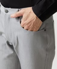 MNLAI61230 MICHEL KLEIN HOMME(ミッシェルクラン オム) 【撥水】プレビアヘリンボン5ポケットパンツ ライトグレー