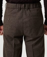 MNLCG60290 MICHEL KLEIN HOMME(ミッシェルクラン オム) ウールワイドスラックスパンツ ブラウン