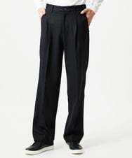 MNLCG60290 MICHEL KLEIN HOMME(ミッシェルクラン オム) ウールワイドスラックスパンツ ブラック