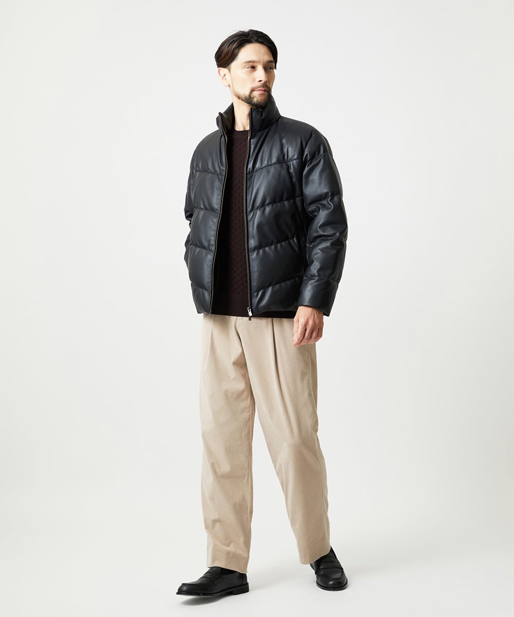 MNLCG62250 MICHEL KLEIN HOMME(ミッシェルクラン オム) 【セットアップ】コーデュロイスラックスワイドパンツ オフホワイト
