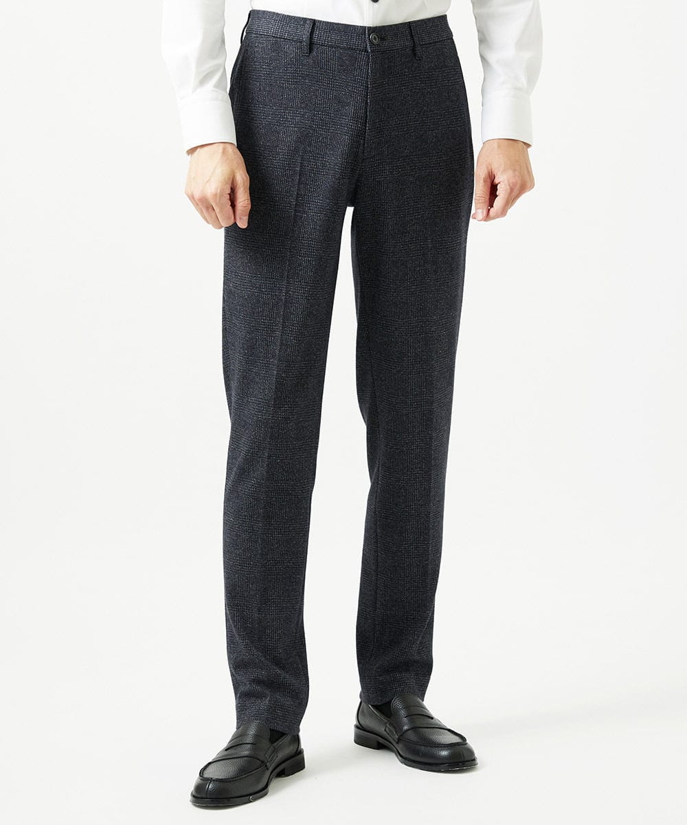 MNLCI06290 MICHEL KLEIN HOMME(ミッシェルクラン オム) 【セットアップ】グレンチェック柄スラックスパンツ ダークグレー