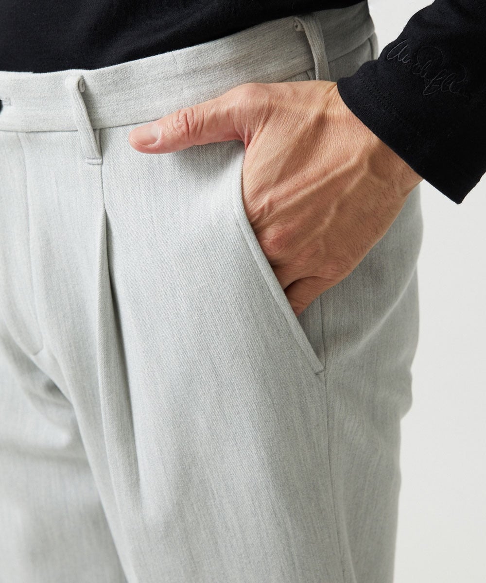 MNLCI57250 MICHEL KLEIN HOMME(ミッシェルクラン オム) デニム調スラックスパンツ ライトグレー