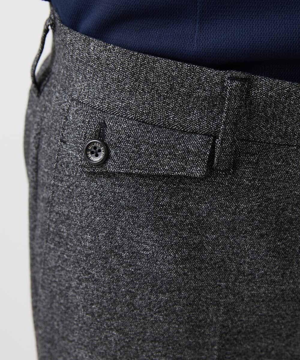 MNLDC09230 MICHEL KLEIN HOMME(ミッシェルクラン オム) ツイード調ストレッチスラックスパンツ セットアップ ダークグレー