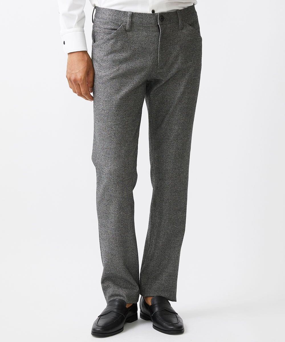 MNLDC58200 MICHEL KLEIN HOMME(ミッシェルクラン オム) ツイード調ストレッチ5ポケットパンツ セットアップ グレー