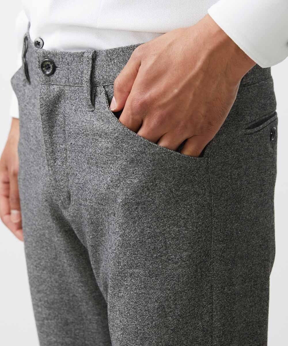 MNLDC58200 MICHEL KLEIN HOMME(ミッシェルクラン オム) ツイード調ストレッチ5ポケットパンツ セットアップ グレー