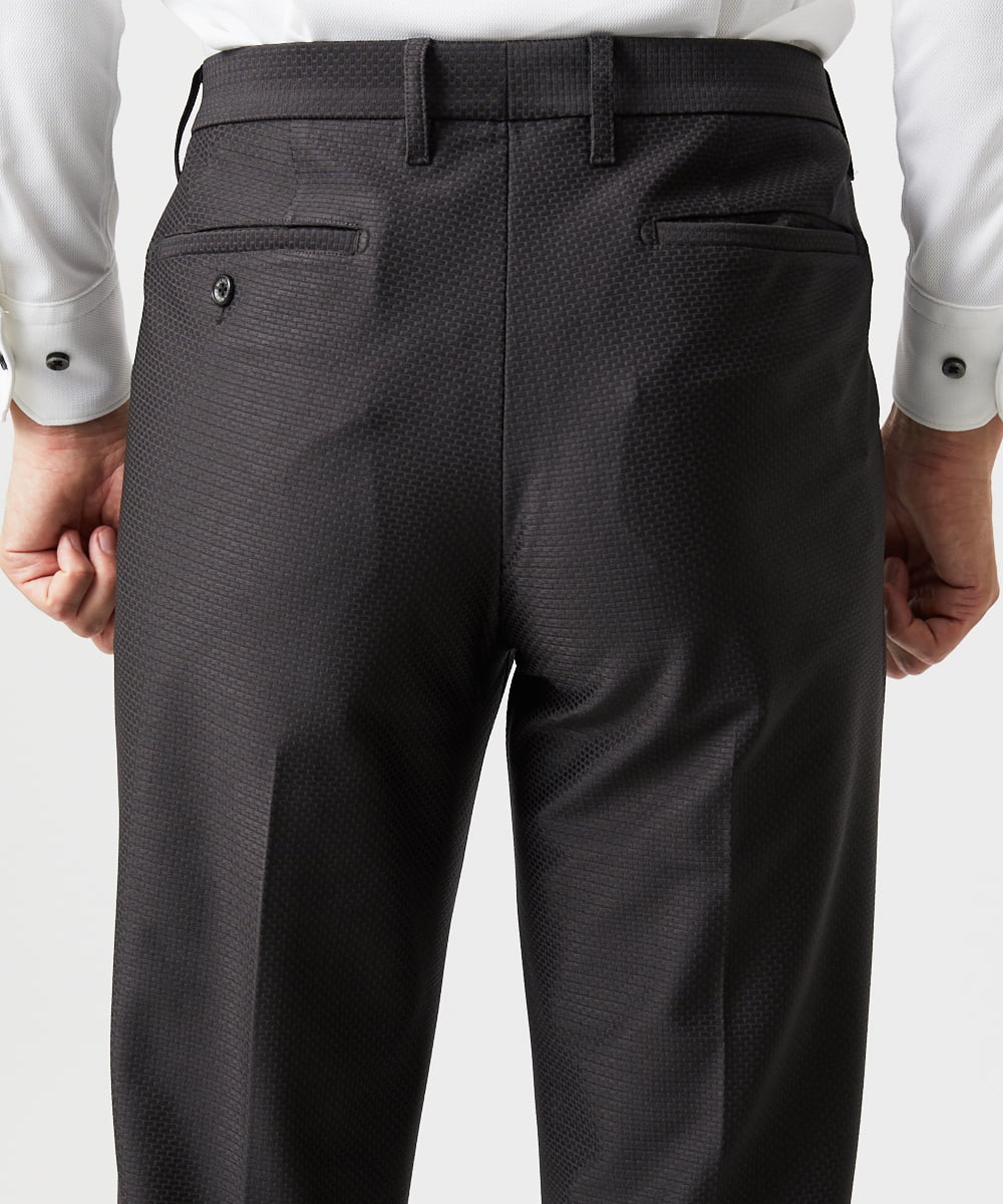 MNLDD09230 MICHEL KLEIN HOMME(ミッシェルクラン オム) トリコットストレッチスラックスパンツ ダークグレー