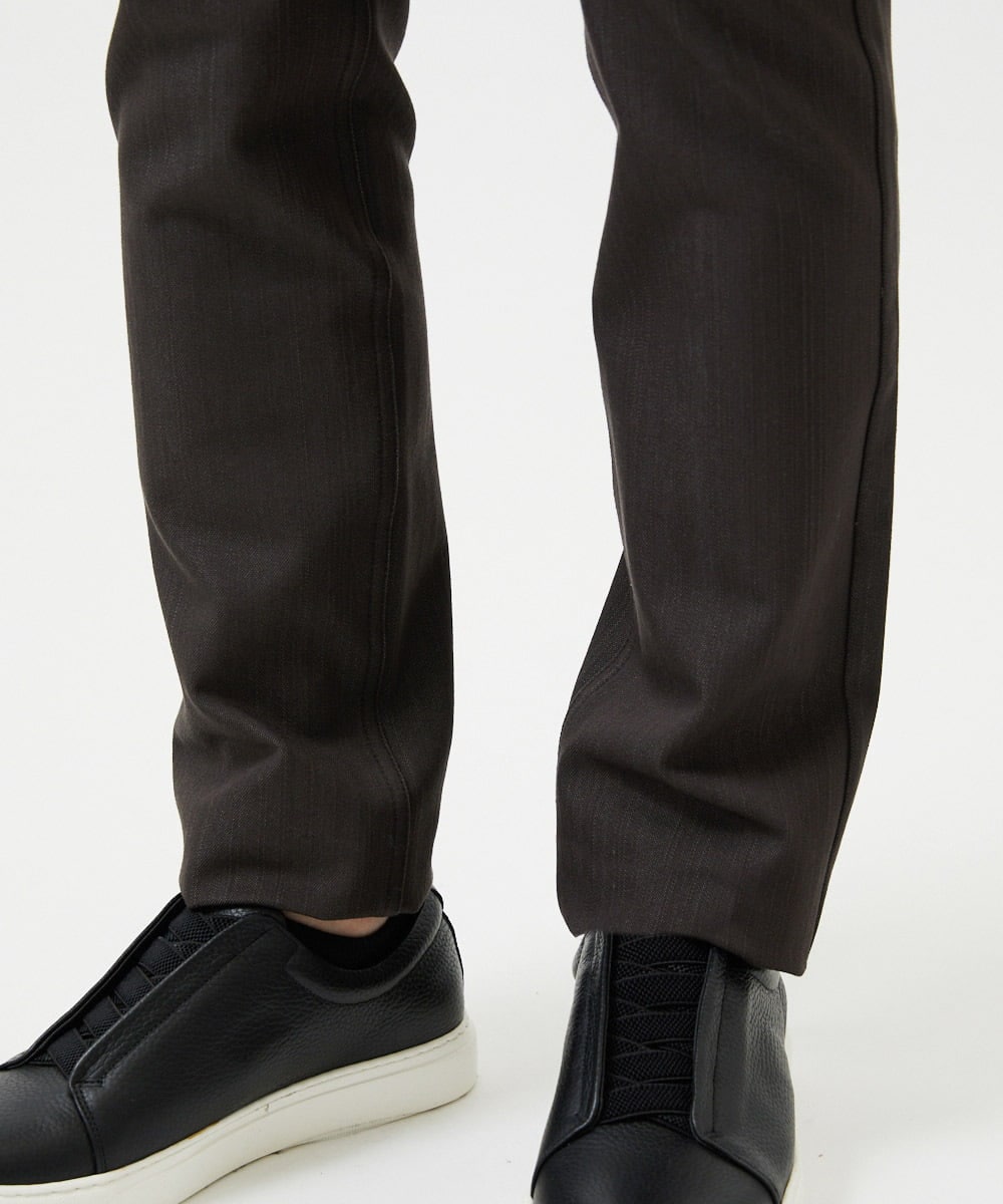 MNLDE50170 MICHEL KLEIN HOMME(ミッシェルクラン オム) 【撥水】プレビアシャンブレー5ポケットパンツ ブラウン